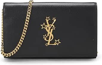 ysl woc black black|Black Grainy Leather Monogram Wallet On Chain (WOC).